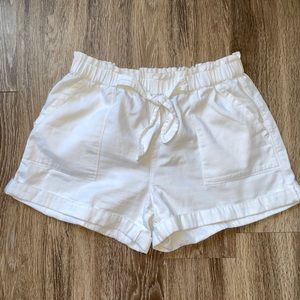 White Paperbag Shorts